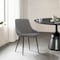 Armen Living Mia Contemporary Dining Chair in Charcoal Fabric with Black Powder Coated Metal Legs LCMICHCH - alternate 2